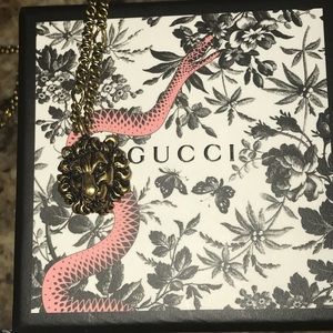 Gucci Necklace with Lion Head Pendant